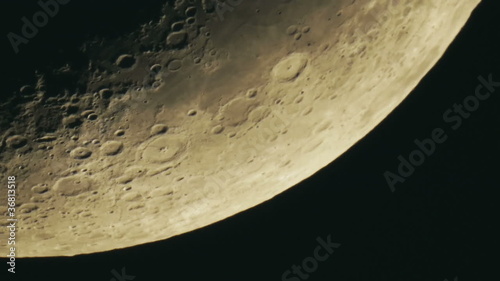 Moon Viewed With Telescope