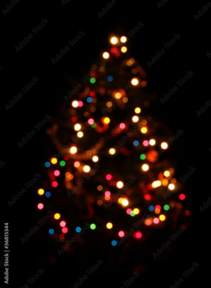 Abstract christmas tree over black background Abstract christmas tree over black background
