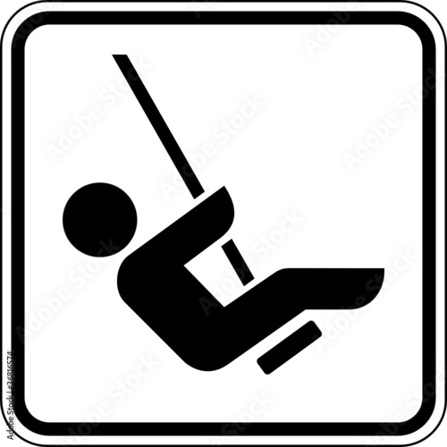 Kinderspielplatz Spielgeräte Schild Zeichen Symbol