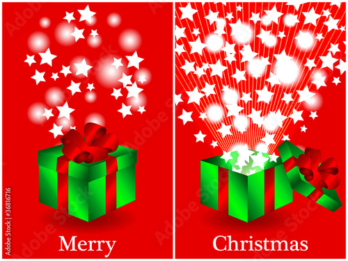Before and after gift Christmas card