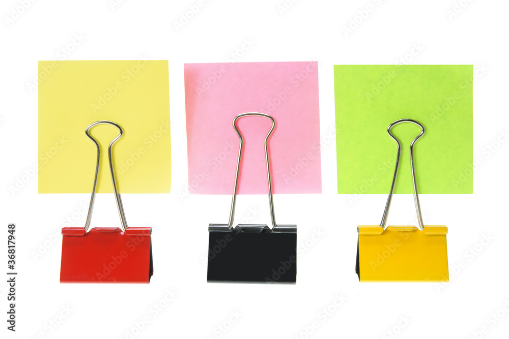 Adhesive Note Papers and Paper Clips Adhesive Note Papers and Paper Clips