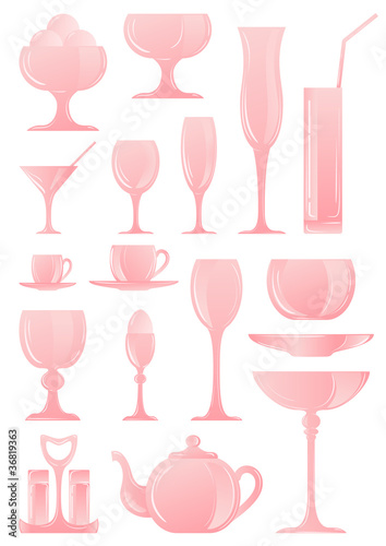 A collection of icons of different types of cookware