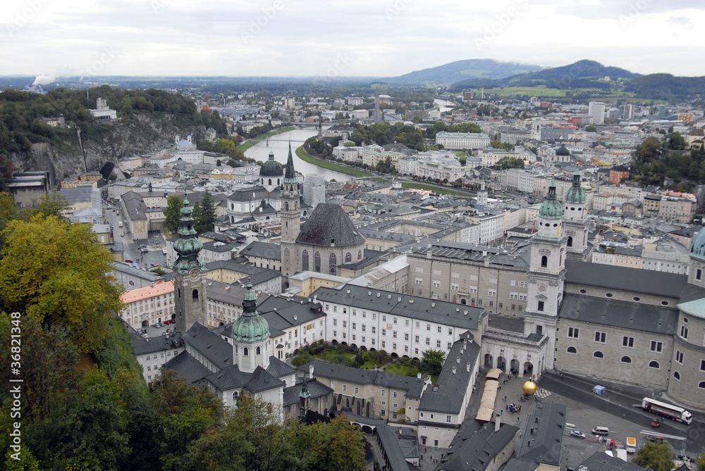 Salzburg.Top view.