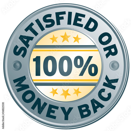 satisfied or money back icon label stamp