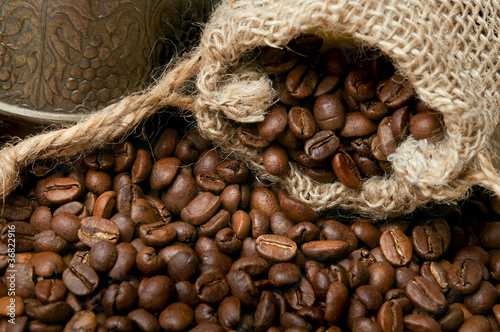 Coffee beans background