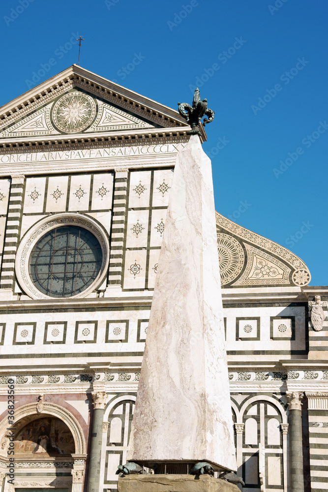 Church of Santa Maria Novella and obelisk in Florence
