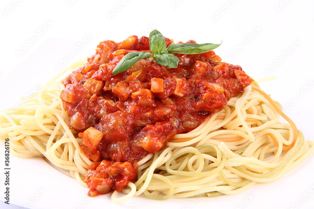 Spaghetti bolognese on a plate Spaghetti bolognese on a plate