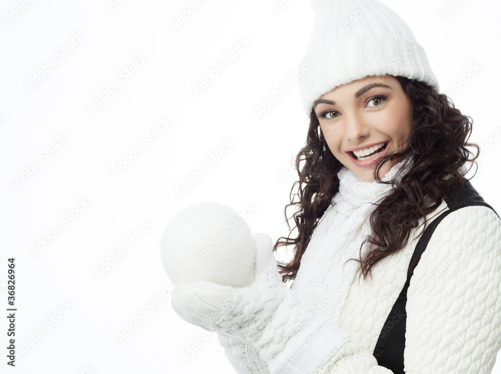 girl in winter clothes