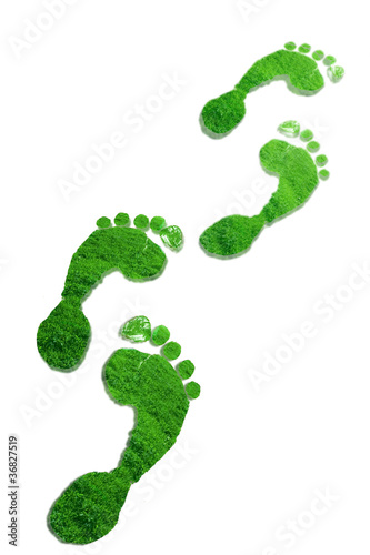 Grüne Fußabdrücke