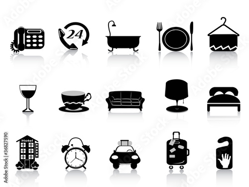 black hotel icons