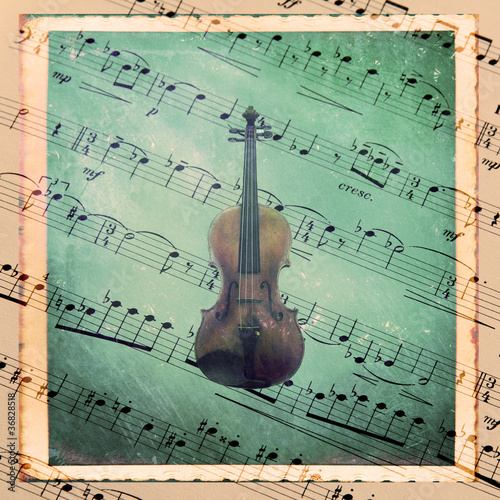 Musical texture vintage with violin