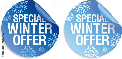 Special Winter offer stickers set.