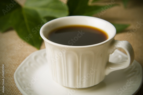 taza de café negro