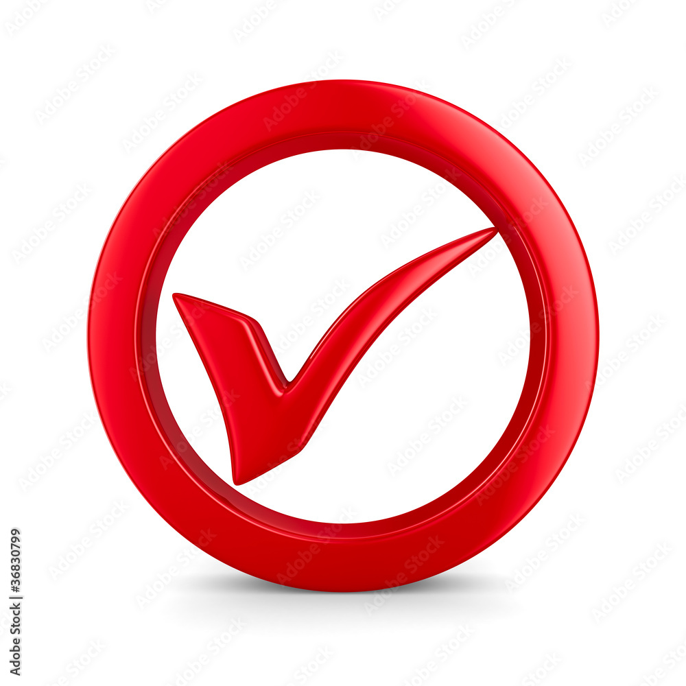 Symbol ok on white background. Isolated 3D image Symbol ok on white background. Isolated 3D image