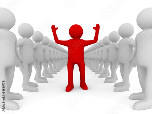 Conceptual image of leaders...