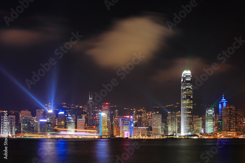 night scenes of Hong Kong at victoria harbour