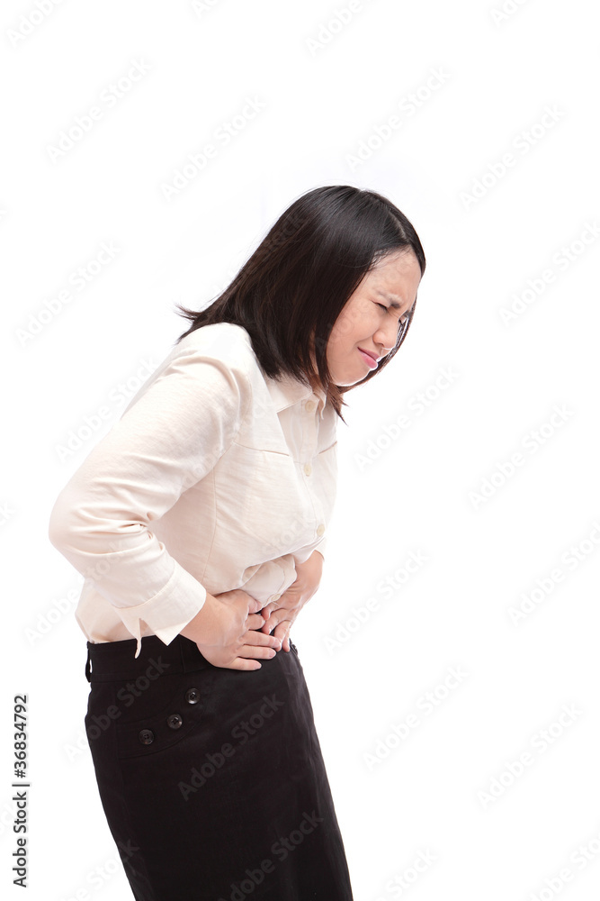 Business asian woman with menstruation issues Business asian woman with menstruation issues