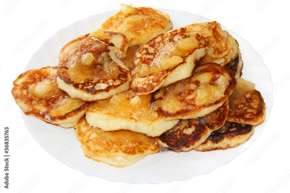 pancakes pale on the plate pancakes pale on the plate
