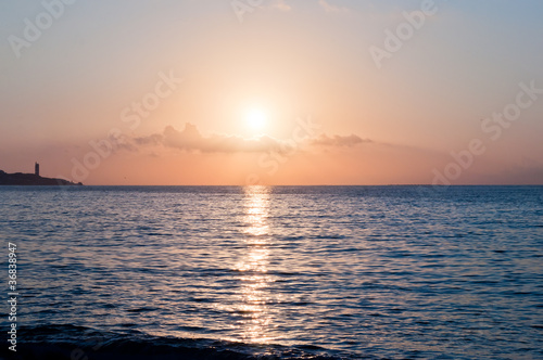 sunrise on the beach malagueta  Andalucia