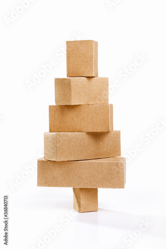 Christmas tree shape from cardboard