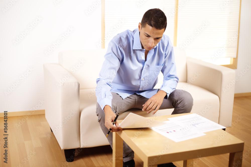 businessman working with documents businessman working with documents