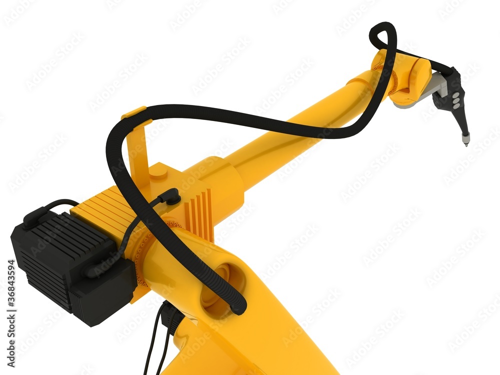 Fototapeta premium Industrial Robot Isolated On White