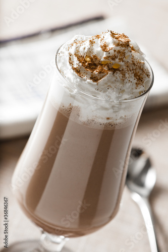 Chocolate Milk Shake with Whipped Cream
