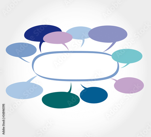 Bulle de dialogue mauve