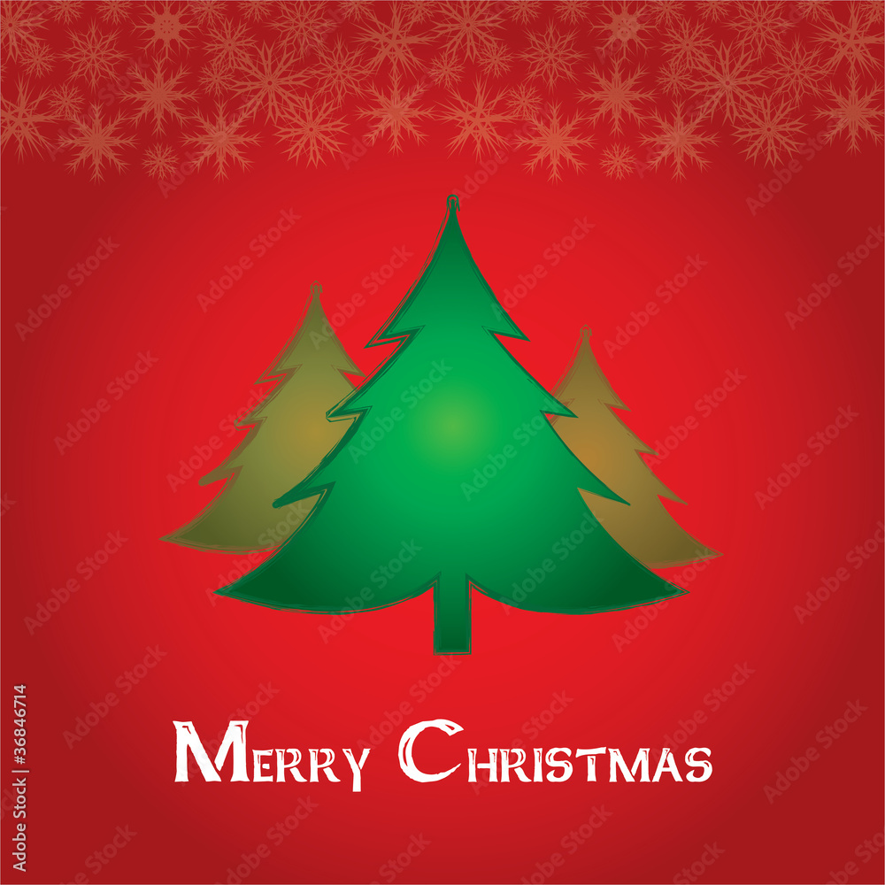 Beautiful Christmas tree illustration. Christmas Card Beautiful Christmas tree illustration. Christmas Card
