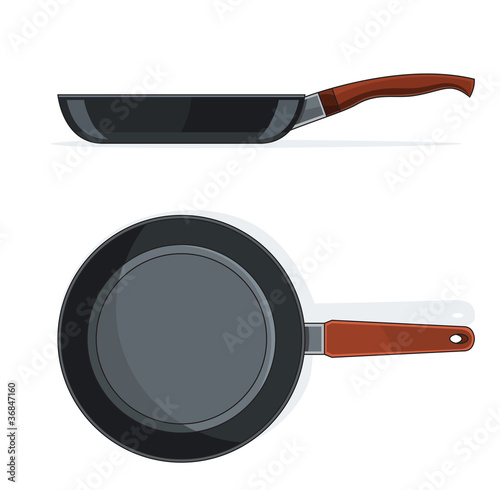 pan with handle vector illustration isolated on white background