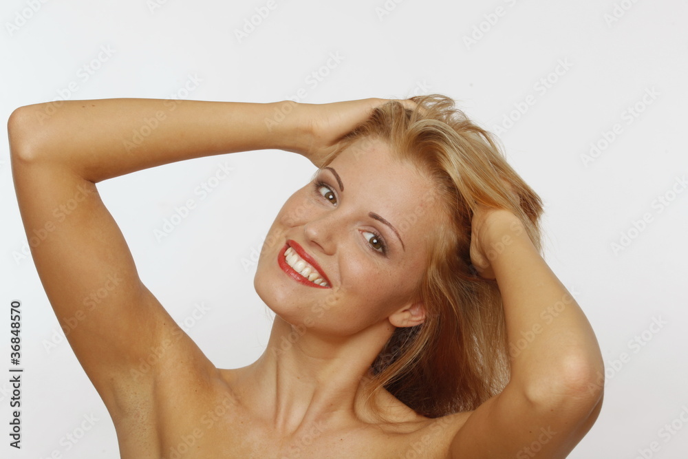 Naklejka premium Junge Frau, 18-25, blond