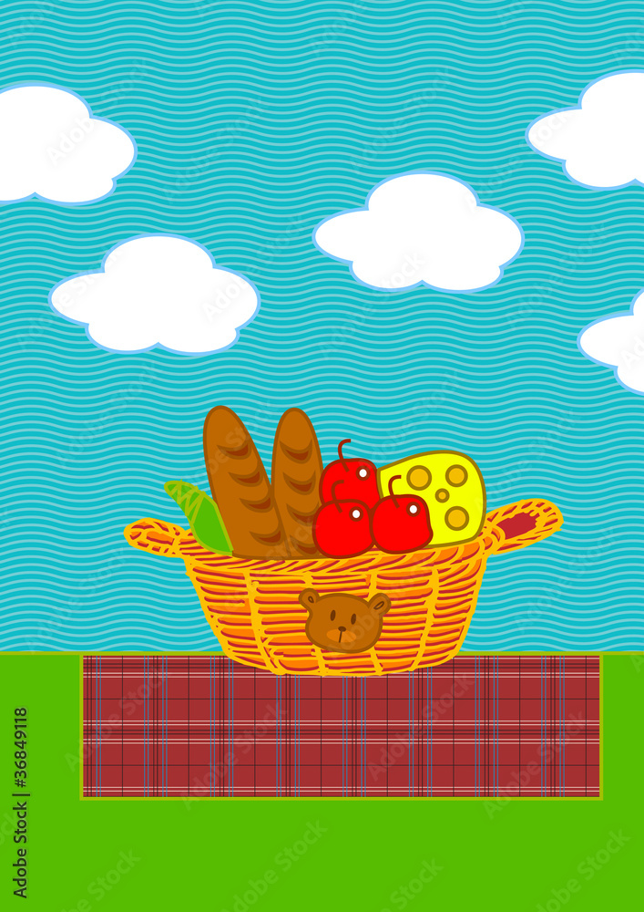 Fototapeta premium picnic basket