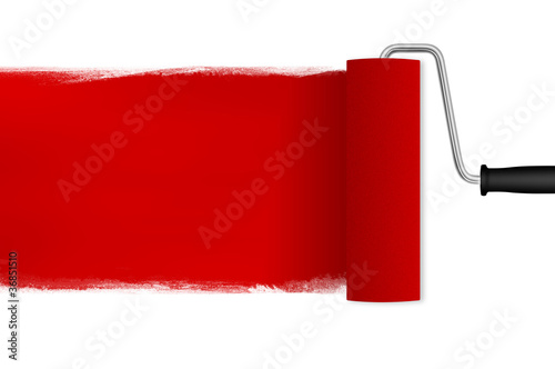 Farbrolle rot