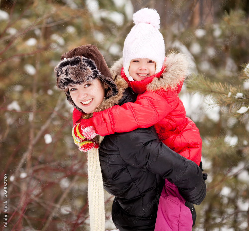 Fototapeta premium mother and daughter