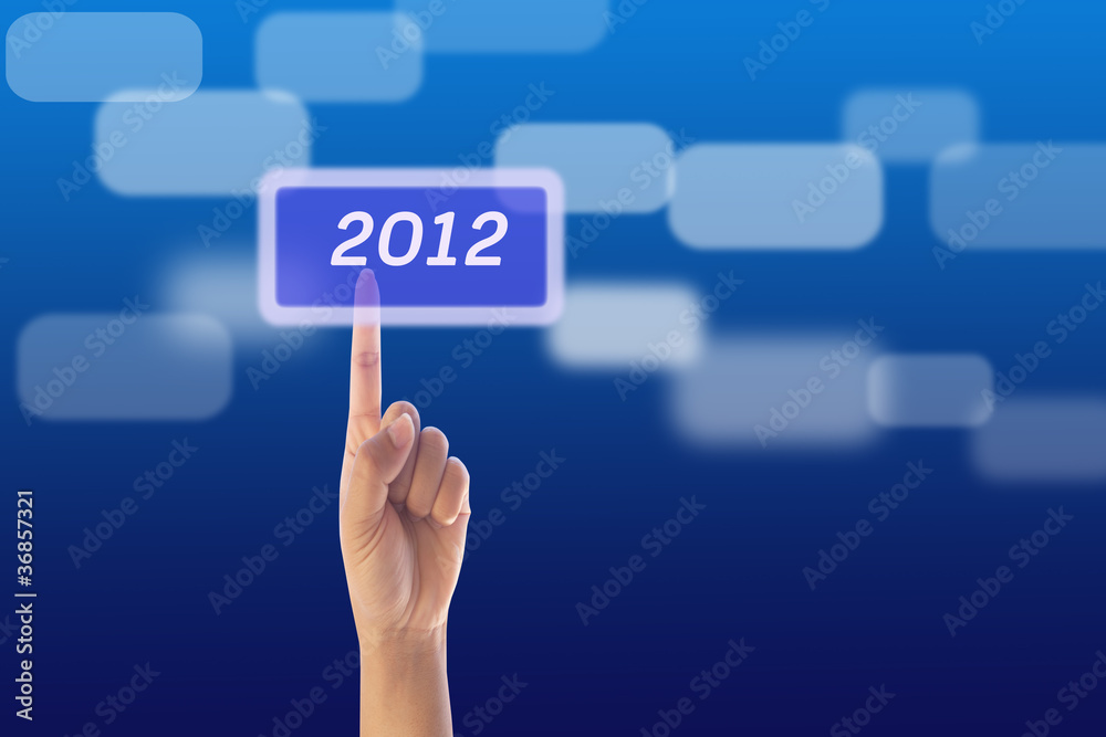 hand pressing 2012 button