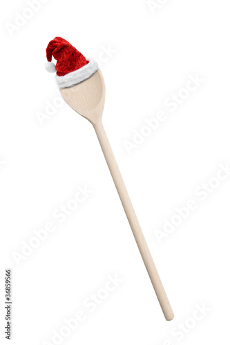Kochlöffel mit Nikolausmütze