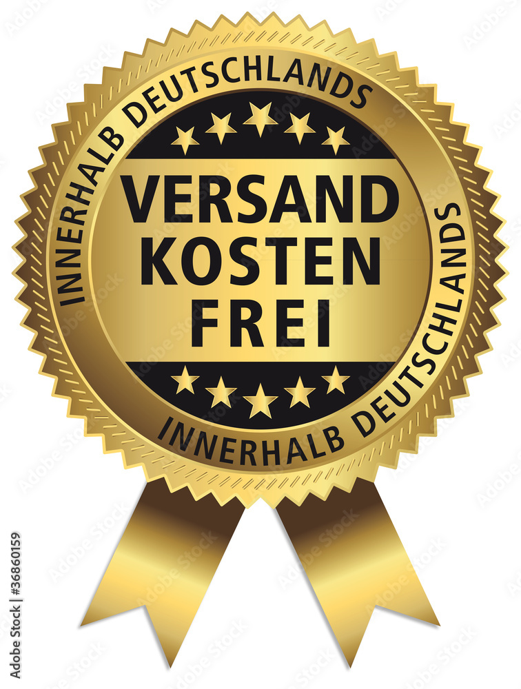 Versandkostenfrei - innerhalb Deutschlands - Goldvignette Versandkostenfrei - innerhalb Deutschlands - Goldvignette