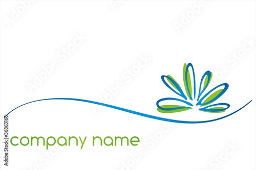 Fototapeta Naklejka Na Ścianę i Meble -  water lily , Eco friendly business logo design