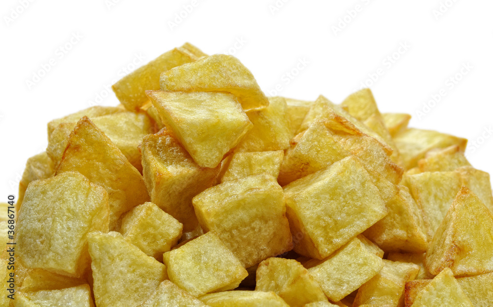 Montón de patatas fritas. Montón de patatas fritas.