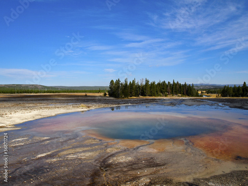 Opal Pool at Midway Geyser Basin, Yellowstone National Park, Wyoming