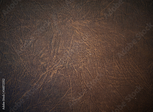 Brown leather texture closeup.