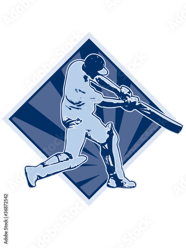 cricket sports batsman batting retro