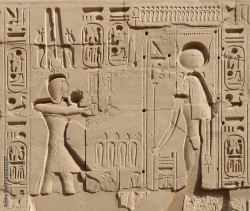 relief at the Precinct of Amun-Re in Egypt