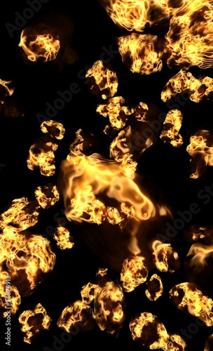 Tableau sur toile pluie de feu
