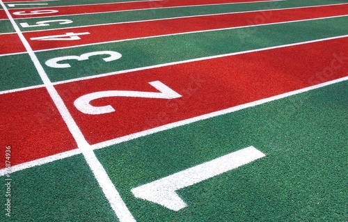 Athletic Track Markings with Numbers