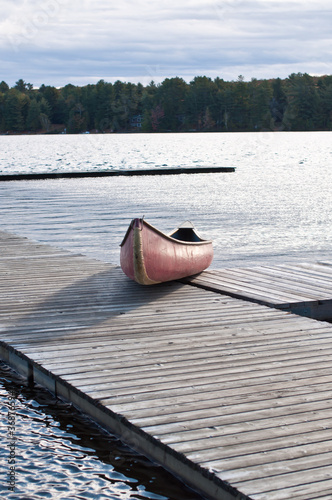 Wallpaper Mural Canoe on Dock - Muskoka, Ontario, Canada Torontodigital.ca