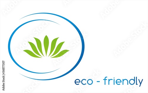 Fototapeta Naklejka Na Ścianę i Meble -  water lily , Eco friendly business logo design