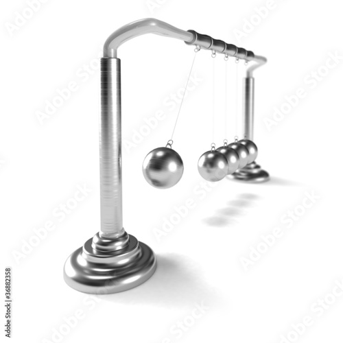 Φωτογραφία Inertia: metallic toy made of metallic balls