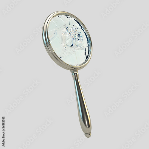 Broken magnifying glass iso...