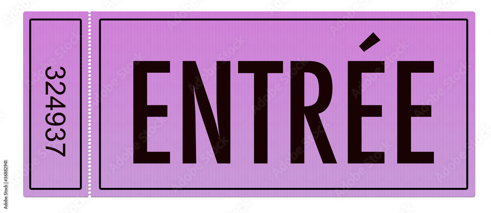 ticket d'entrée ticket d'entrée
